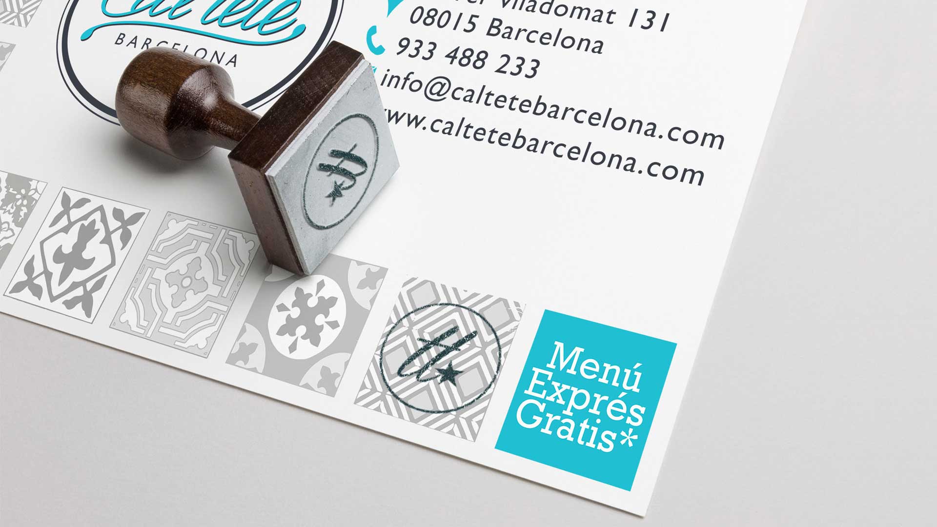 Sello y tarjetas de fidelización para Ca'l tete Barcelona